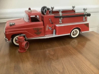 Camión bombeo de bomberos Tonka vintage n.º Boca de incendios 1962 de acero prensado con 5 motores Foto 1 de 4