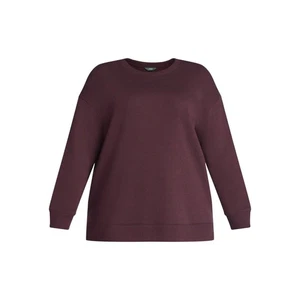 Terra & Sky Langarm Fleece Rundhals Pullover 3XL Deepest Plum - Bild 1 von 3