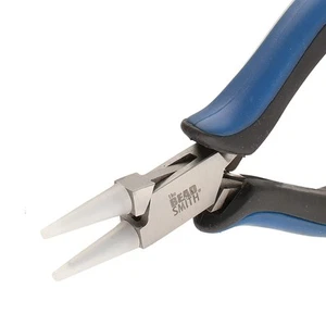 Round Nose Nylon Jaw Pliers – 5 inches (127mm) – Ergonomic Handle, Double Lea... - Picture 1 of 7