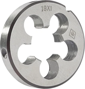 M18 x 1 Metric Round Die, Machine Thread Die X 1.0mm x 1.0mm, Sliver  - Bild 1 von 4
