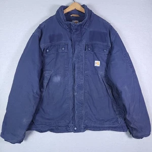Carhartt FR Jacket Mens Large Navy Full Swing Insulated Work CAT 3 NFPA 2112 - Picture 1 of 9