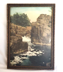 Vintage 1932 Print - River Scene - Dells of Eau Claire River - Wausau WI - Picture 1 of 4