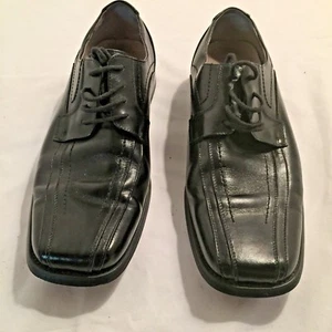 Stacy Adams Men's  Black Leather Lace Up Dress Shoes 23274-01 10M - Picture 1 of 8