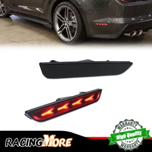 For 2010-2014 Ford Mustang Rear Bumper Side Marker Lights Bone Type Red LED Lamp - Picture 1 of 9