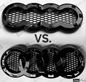 Audi Emblem Ring Badge Logo Holder for honeycomb grills all grills (Two types) - Foto 1 di 45