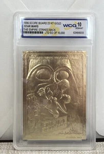 1996 SCORE BOARD 23KT GOLD STAR WARS THE EMPIRE STRIKES BACK WCG 10 GEM-MT LE - Bild 1 von 3