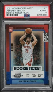2021 Panini Contenders Optic Blue #12 Alperen Sengun RC Rookie /99 PSA 10 GEM - Foto 1 di 2