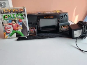 Atari Lynx Console+AC Adapter+Chips Challenge+California Games - Foto 1 di 6