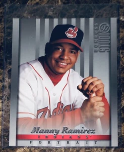 1997 Donruss Studio Portrait Manny Ramirez Cleveland Indians #16 & Card Sleeve - Picture 1 of 3