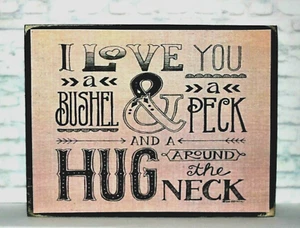 I Love You A Bushel and A Peck Farmhouse vassoio a più livelli blocco 3,5X4,5 - Foto 1 di 1