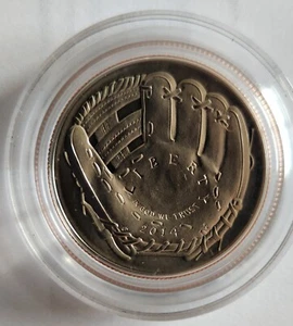2014 D National Baseball Hall/Fame BU HALF DOLLAR US Mint Clad UNC Coin Box COA - Picture 1 of 4
