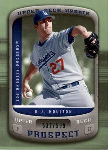 2005 Upper Deck Update Baseball Card #117 D.J. Houlton PR RC /599