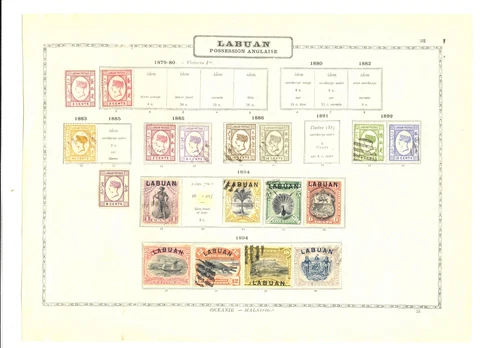 LABUAN 1879//1910 ca. -- 50 ST. - */(*)/0- F/VF Cover