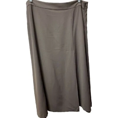 NUEVO CON ETIQUETAS $178 Falda Eileen Fisher Tropical Viscosa Lana Elástica X-LARGE XL Taupe Foto 1 de 4