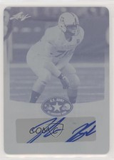 2013 Leaf US Army All-American Bowl Printing Plate Cyan 1/1 Josh Boutte Auto 0n8