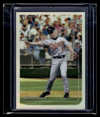 1999 Topps Chrome Refractor #270 Cal Ripken Orioles HOF EX - Surface Indent - Image 1 of 2