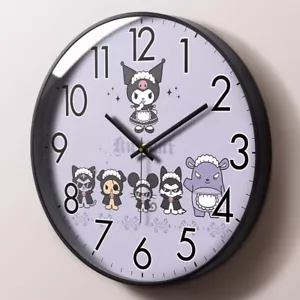 My Melody Kuromi Bedroom Wall Clock Digital Battery Powered Silent Home Decor - Picture 1 of 18