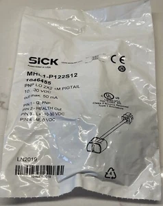 New Sick  Photoelectric Switch 1046455 MHL1-P122S12 PNP LO 2x2 1M Pigtail LN2018 - Picture 1 of 5
