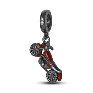 Ciondolo Motocicletta Originale Argento Sterling 925 Harley Low Rider Retro Bicicletta - Foto 1 di 2