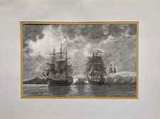 Segelschiff Gefecht vor Montevideo Zeichnung Bleistift 1995 Uruguay