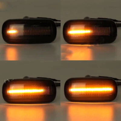 2x LED SEITENBLINKER BLINKER SCHWARZ SMOKE FÜR AUDI A3 8P A4 B6 B7 8E A6 4F DHL - Bild 1 von 4