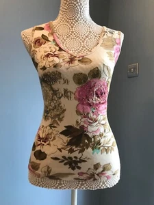 Pretty Lace Back Derhy Vest Top, 36” to 40” bust, VGC - Picture 1 of 7