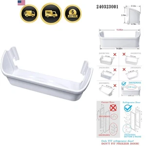 Refrigerator Door Bin Shelf Replacement Part for Fridge Side White 15.95in - Picture 1 of 10