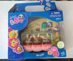 Littlest Pet Shop LPS Bunny Petriplets 3 mascotas # 1332 - 1334 y accesorios 2009 - Imagen 1 de 8