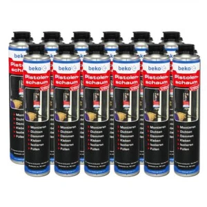 beko 1K Pistolenschaum 750ml - Polyurethan Montageschaum 1 - 12 Stk Bauschaum B2 - Bild 1 von 10