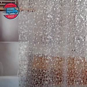 Waterproof Shower Curtain Liner 8G EVA Thick with Heavy Duty 3 Bottom Magnets, - Picture 1 of 12