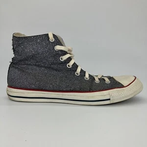 CONVERSE Sneakers Mens 11 Gray Womens 13 Unisex High Top Sparcle Glitter Lace Up - Picture 1 of 12