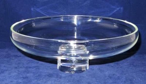 Steuben Crystal, Pedestal Low Bowl Compote Serving Plate, 11" - Picture 1 of 5