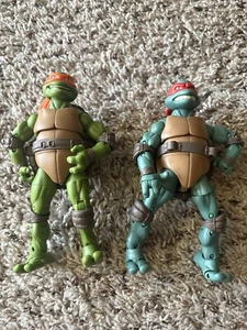 TMNT Teenage Mutant Ninja Turtles Michelangelo Raphael Action Figuren Playmates - Bild 1 von 8
