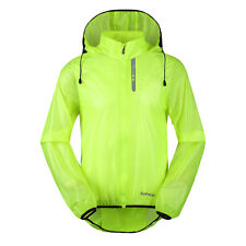 Men's Bike Light Wind Coat Bicycle Waterproof Long Sleeve Cycling Jacket XL-3XL