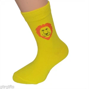 Cute Lion Design Childrens Socks - will suit Boy or Girl kids socks - Picture 1 of 1
