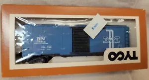Tyco HO 1:87 Scale Train Car Rolling Stock RTR Boston & Maine BM 70056 Blue BOX - Picture 1 of 6