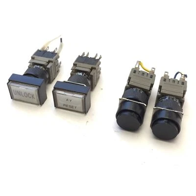 Lot of Alcoswitch 164TL 164EL Momentary Rectangular, Round Pushbutton 5A 250VAC - Image 1 of 4