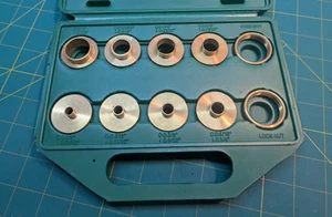 WOODCRAFT 10 Piece Brass Router Guide Set With Case - Excellent - Very Clean - Picture 1 of 19