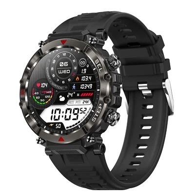 Men Sports Smart Watch Outdoor Waterproof Fitness Tracker Bluetooth Smartwatches - Image 1 of 4