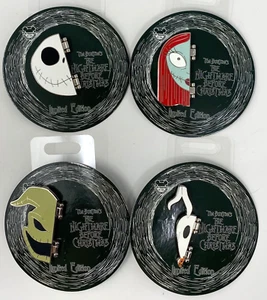 NEW Complete Set of 4 Disney Parks Nightmare Before Christmas Hinged Pin LE 5000 - Picture 1 of 13