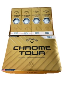 New Callaway Tour Chrome Triple Track White Imprinted Golf Balls 2 Doz (24) SDS - Picture 1 of 1