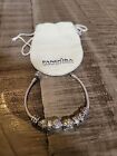 Pandora Moments Ale Sterling Silver 925 Snake Chain Charm Bracelet With Charms