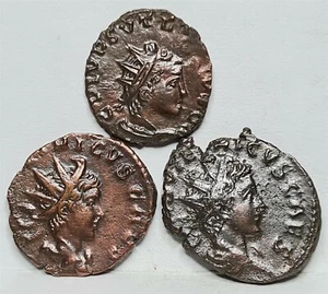 Rome Antique lot 3x TETRICUS II AE Antoninianus SPES BARBAROUS Gallic #E38 - Picture 1 of 4