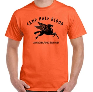 Camp Half Blood T-Shirt Percy & The Lightning Thief Mens Funny Movie Film Fan - Picture 1 of 2