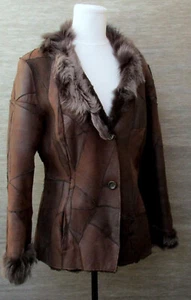 Neue echte Lammfelljacke Gr 38 in braun / wie gewachsen /Jacke/Winterjacke - Bild 1 von 3