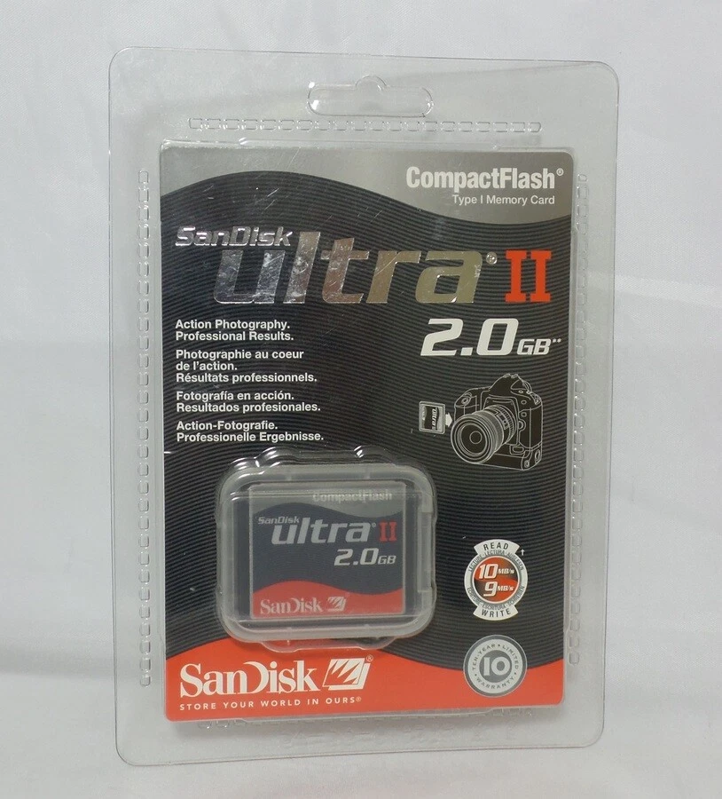 SanDisk 2GB Ultra II CompactFlash CF Card (SDCFH-2048-902) - Image 1 of 1