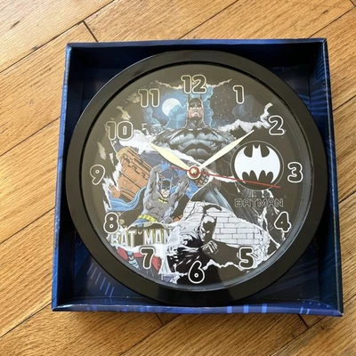 Batman Wall Clock Analog Display Battery Operated DC 10" NEW - Image 1 of 3