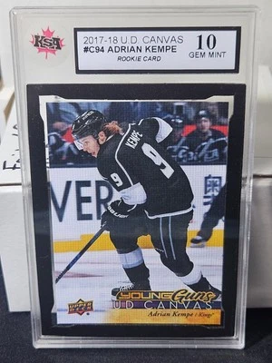 17-18 Upper Deck Adrian Kempe Canvas Young Guns 🚨🚨🚨 KSA 10 Pristine Gem Mint  - Image 1 of 2