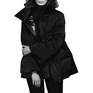 Uniqlo +J Jil Sander Black Down Volume Puffer Jacket Coat, Oversized XXS NEW - Picture 1 of 10