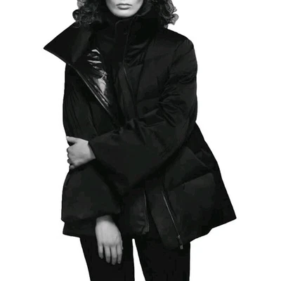 Uniqlo +J Jil Sander Black Down Volume Puffer Jacket Coat, Oversized XXS NEW - Image 1 of 4